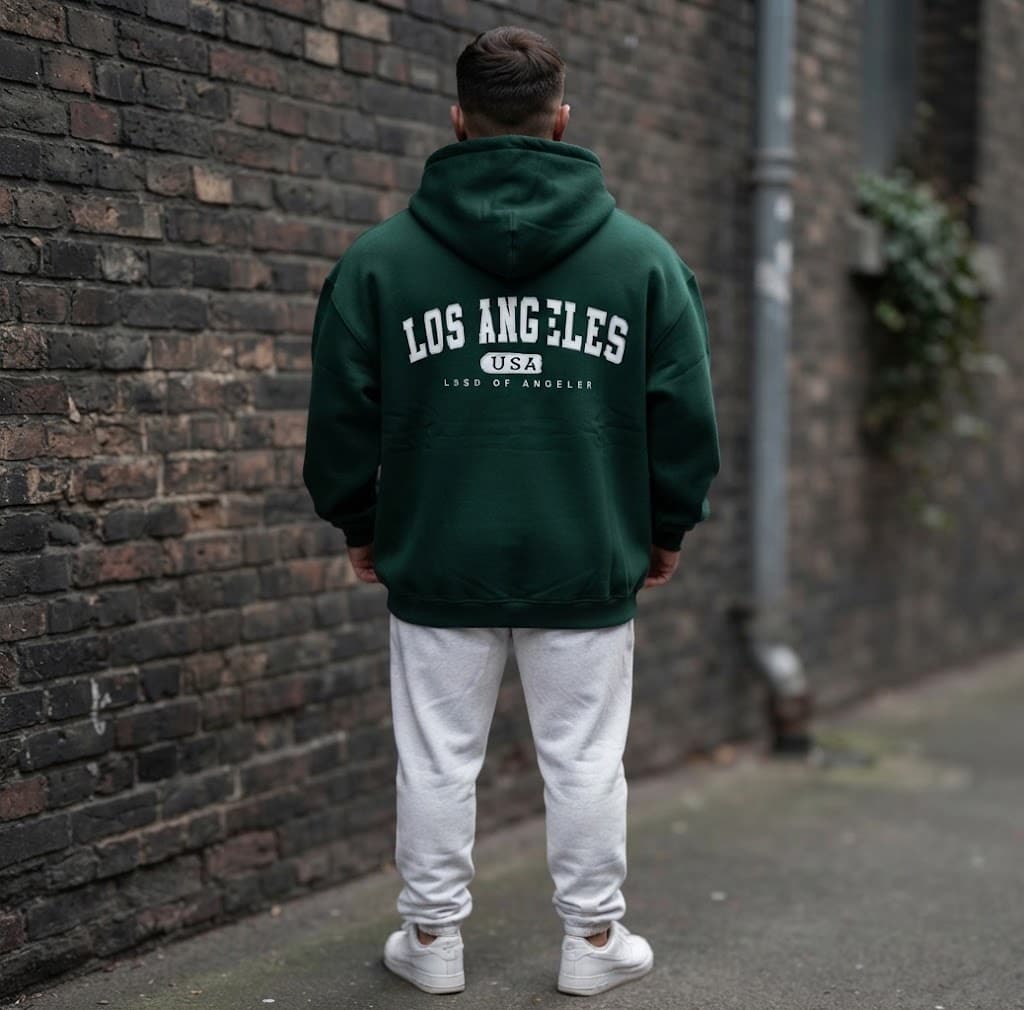 Olive Color Premium Hoodie view 2